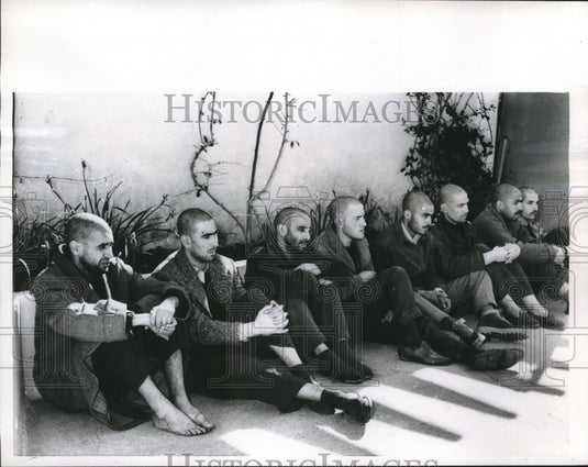 Suspected Terrorist in Yard of Algiers Jail After Arrest by French-Historic Images