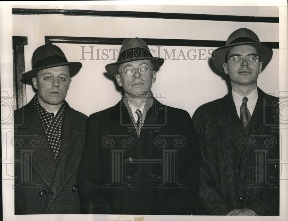 1941 Press Photo Frederick Hovde, Dr. James Conant, Carroll Wilson - Historic Images