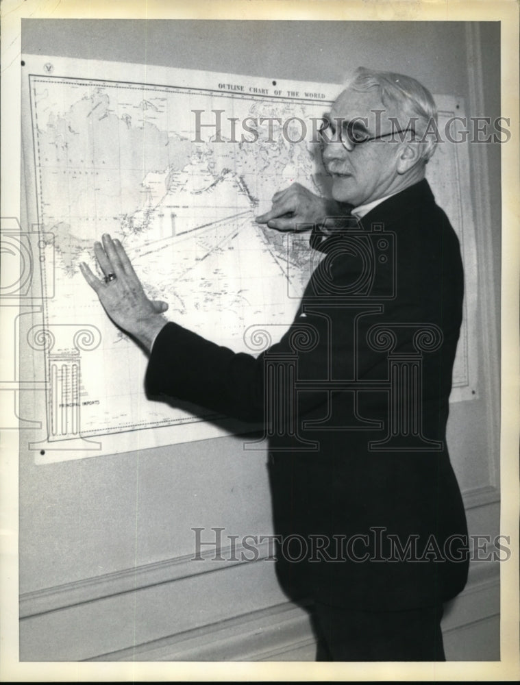 1934 Press Photo Nelson Macy, President of Navy League of the U. S. - Historic Images