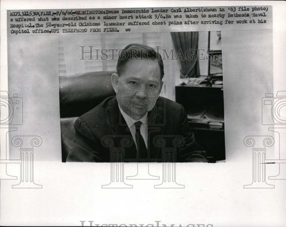 1966 Press Photo House Democratic leader Carl Albert-Historic Images