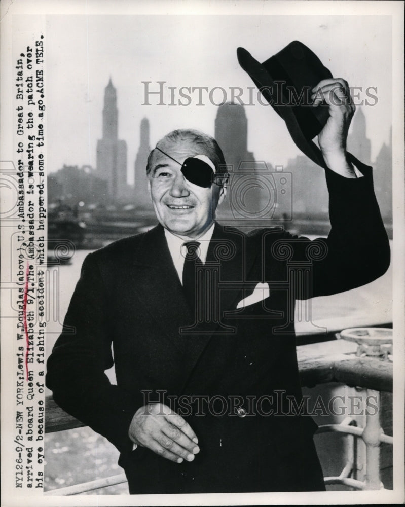 1949 Press Photo NYC, Lewis W.Douglas, US Amb to Great Britain-Historic Images