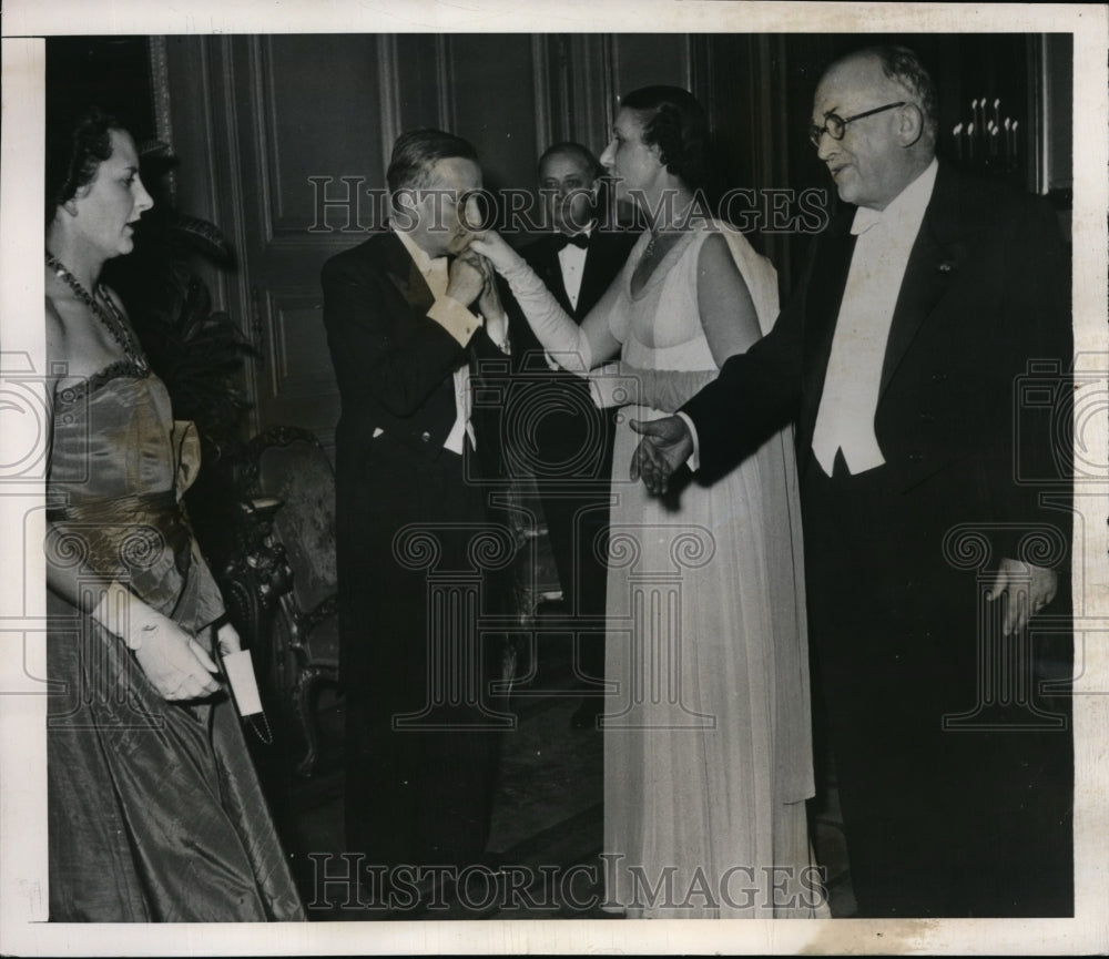 1950 Pres. Vincent Auriol, Mrs. Auriol, Premier Georges Bidault - Historic Images