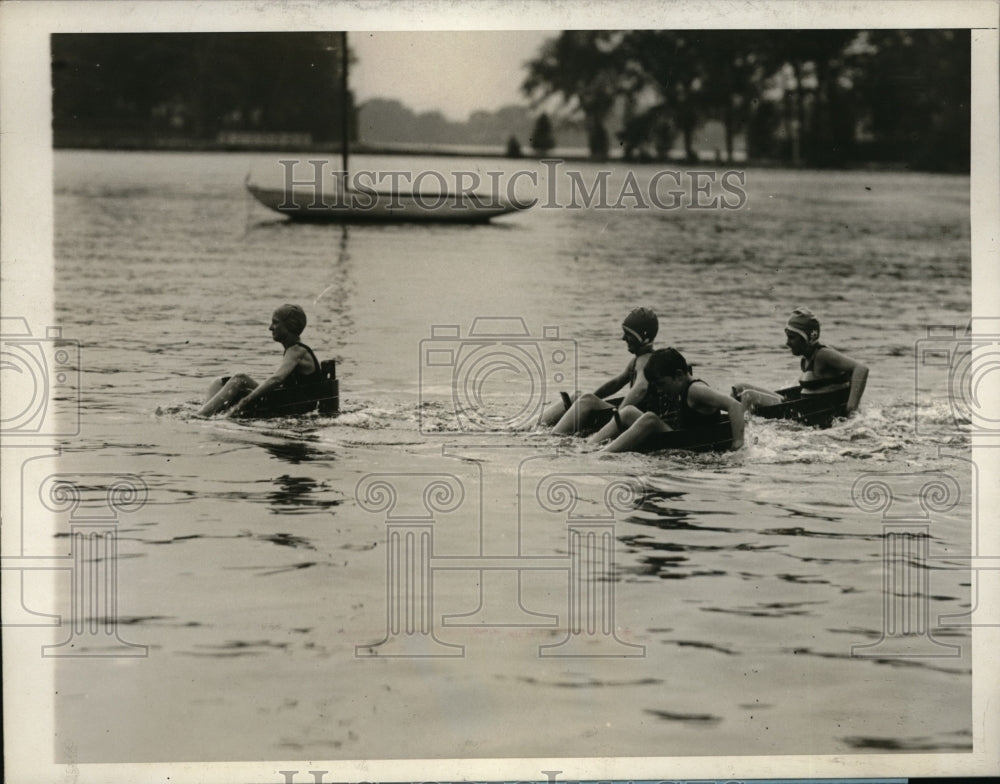 1927 Press Photo Lake Mahorac Water Carnival - Historic Images