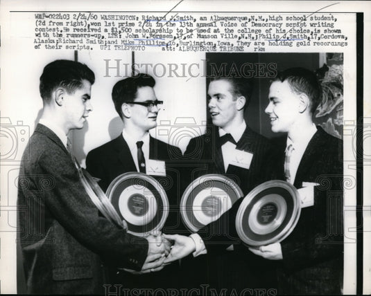 1960 Press Photo Albuquerque High School Student Richard Smith WOn 1st Prize-Historic Images