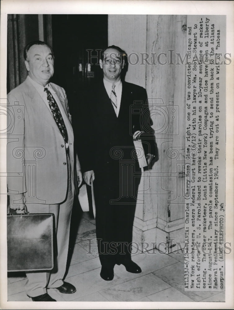 Press Photo Charles Cherry Nose Give Federal Gambling Extortionist Trial - Historic Images