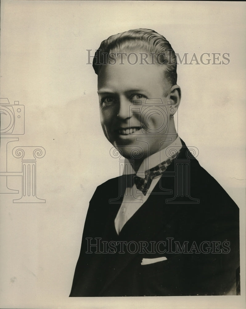1928 Press Photo Chester H Miller Studio Manager Columbia Broadcasting - Historic Images