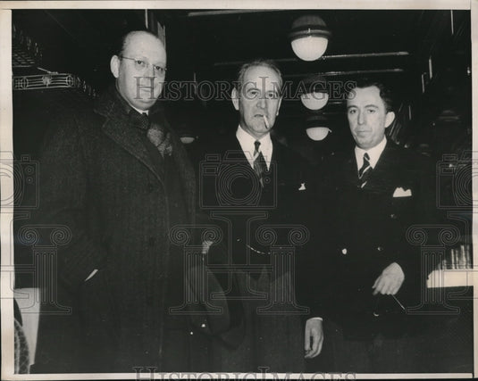 1939 Press Photo Brazilian Foreign Min.O. Aranha, WF Williamson of US & Penteado - Historic Images