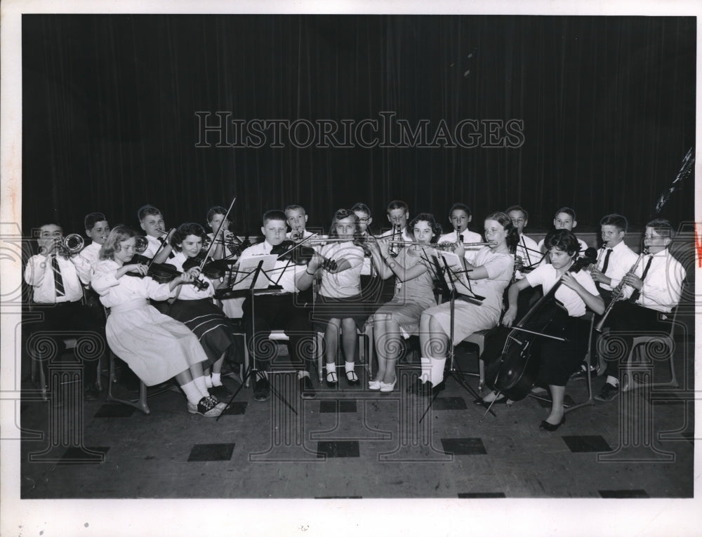 1959 Redwood school in Parma, Ohio Band &amp; director Rbt Cowden - Historic Images