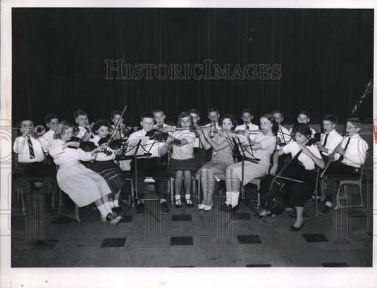 1959 Redwood school in Parma, Ohio Band & director Rbt Cowden - Historic Images