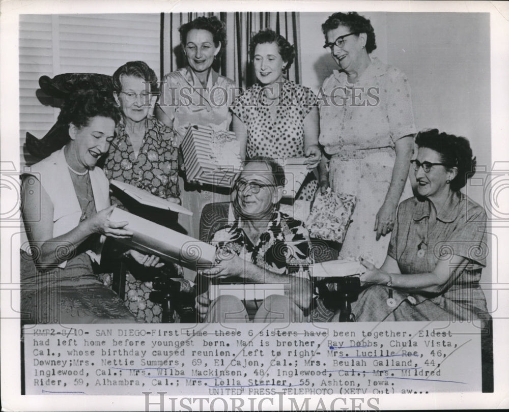 1953 First Time Six Sisters And Brother Together - Historic Images