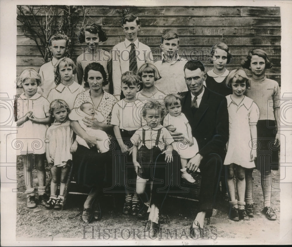 1938 Press Photo Clay H. Murray Family Baptized In Greenville Lutheran Church-Historic Images