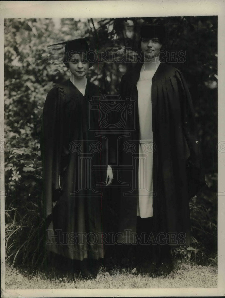 1930 Press Photo Miss Natalie Jones And Miss Rosamund Lane-Historic Images