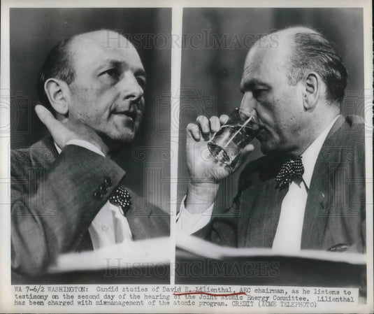 1949 David Lilienthal AEC chairman at Atomic Enercy Commission in DC - Historic Images