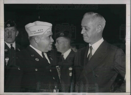 1937 Harry Stinger, Col Eric F Wood National Cmdr American Legion - Historic Images