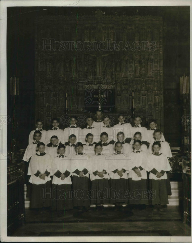 1933 Press Photo Trinity Cathedral boys choir performing - neb62904 - Historic Images