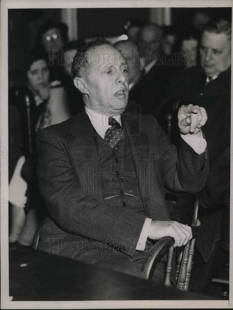 1937 Louis Waxburg of Monteville testifies vs Hilbert  - Historic Images