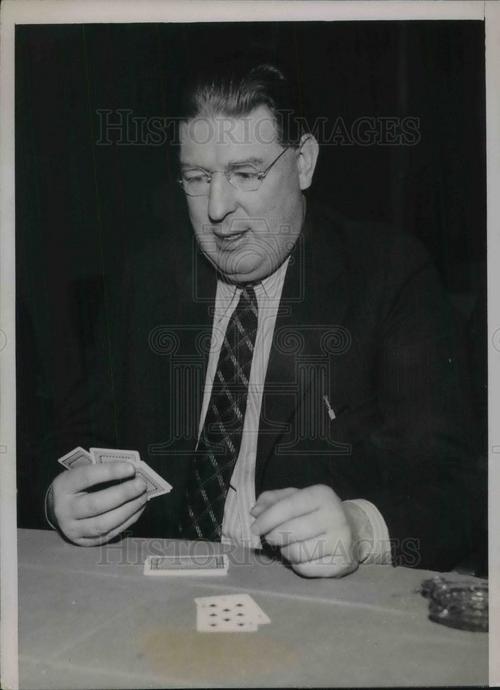 1936 Edward S Red Reilly of Chicago at National Card tournament - Historic Images
