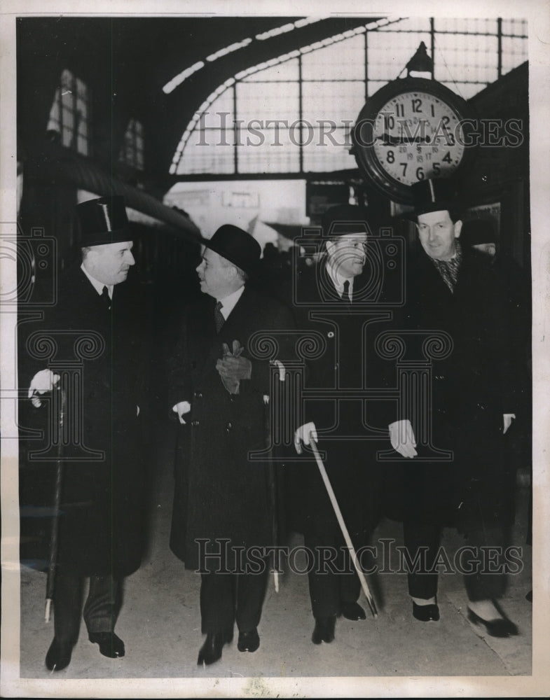 1938 Press Photo Hugh R. Wilson, Minister Von Bulow Schwante, Secretary Gilbert - Historic Images