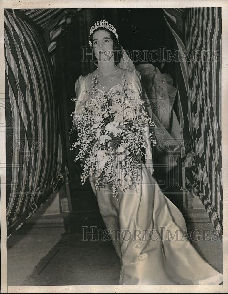 1938 Press Photo Muriel Richards, bride of F. Warren Pershing in NY-Historic Images