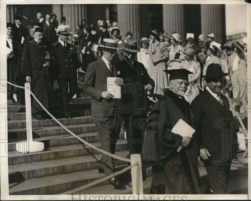 1931 Press Photo Edward Mulrooney New York Police Commissioner Columbia - Historic Images