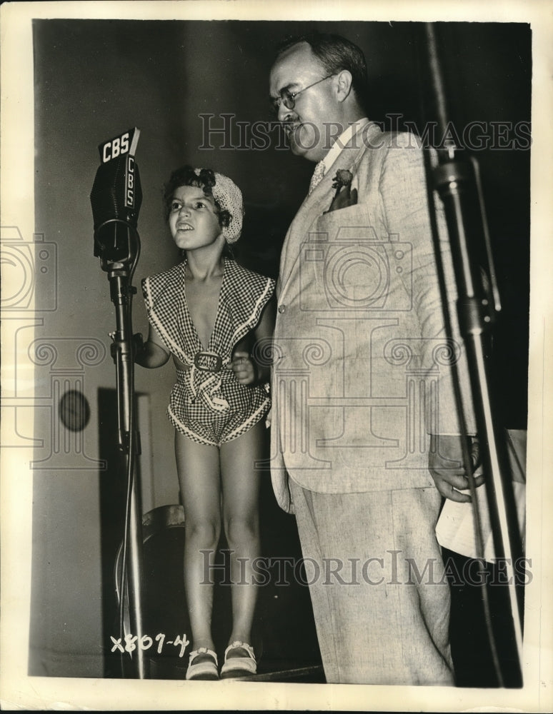 1935 Press Photo Five Year Old Jean Lee Won Auditions For National Amateur Night - Historic Images