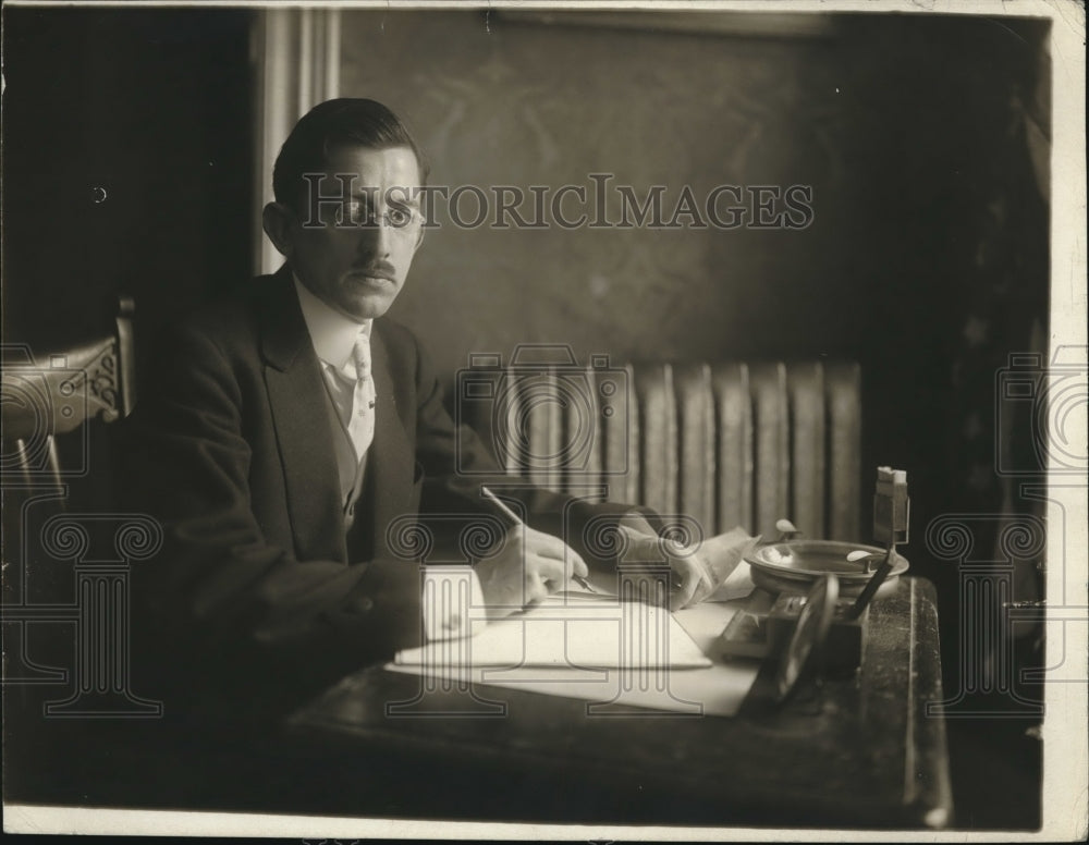 1918 Press Photo A Curtis Roth former United States councel to Germany at his - Historic Images
