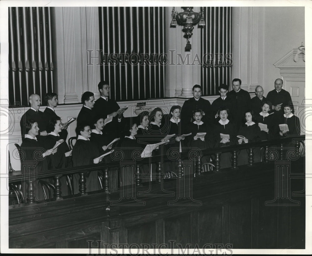 1942 Press Photo Plymouth Church Choir at Pre-Easter Concert - neb64753 - Historic Images