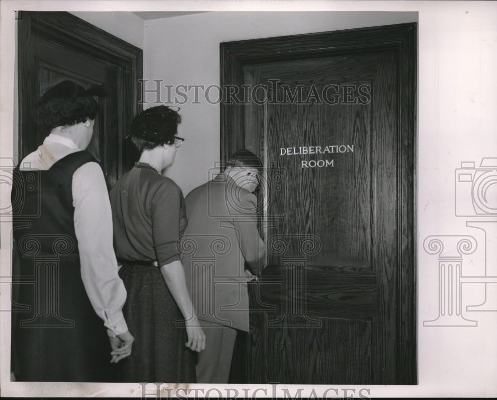 1954 Press Photo Dr Sam Sheppard Murder Trial Jurors-Historic Images