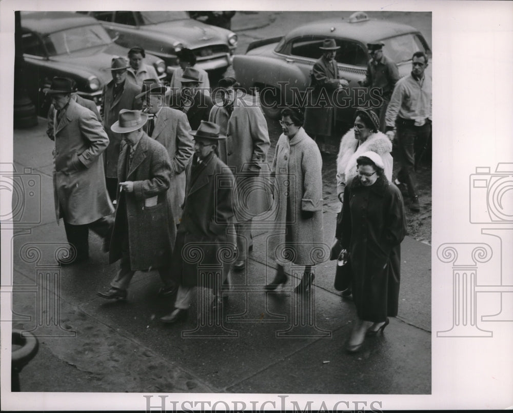 1955 Press Photo Jurors In Dr Sam Sheppard Murder Trial - Historic Images