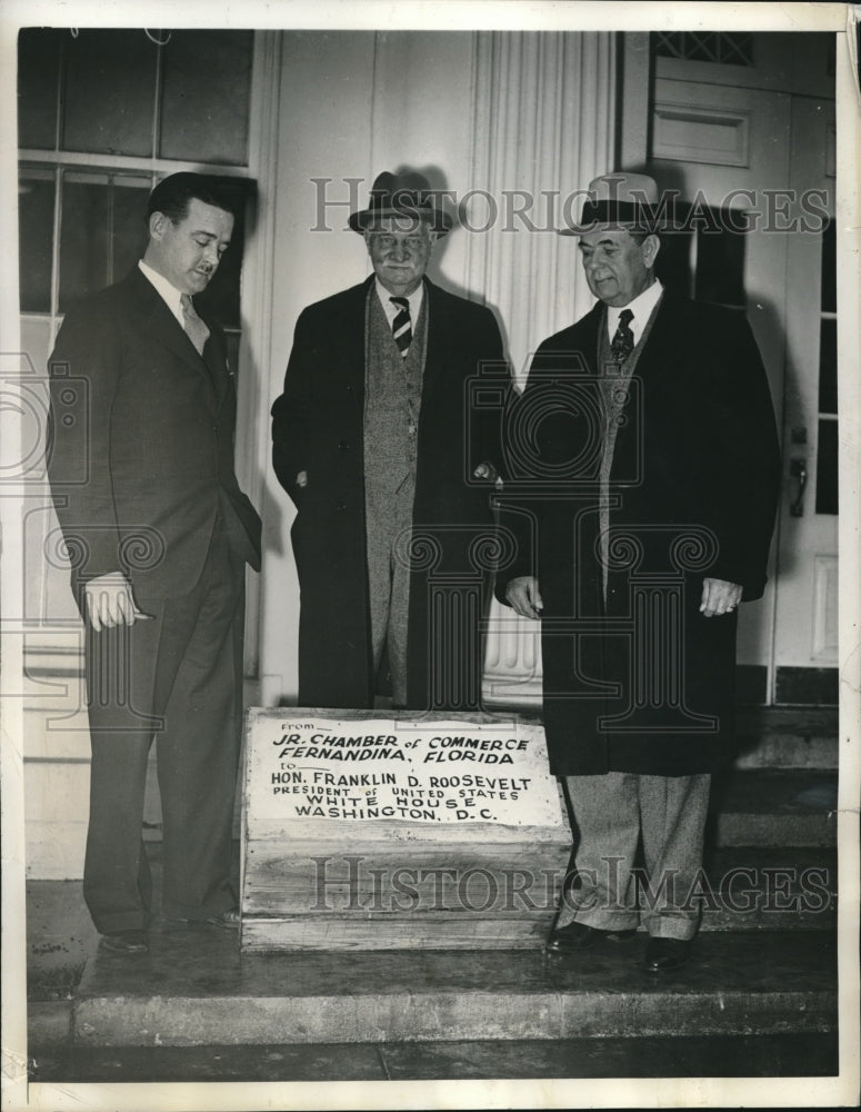 1936 Dan Mularkey accompanied by Sen Duncan Fletcher &amp; Park Trammell - Historic Images