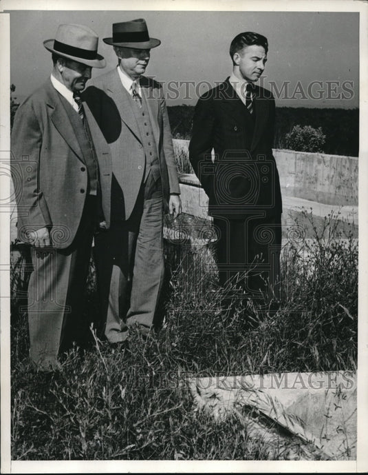 1940 Press Photo Augustus Mack, Commissioner Hayner Gordon & Atty Carl Eardley - Historic Images