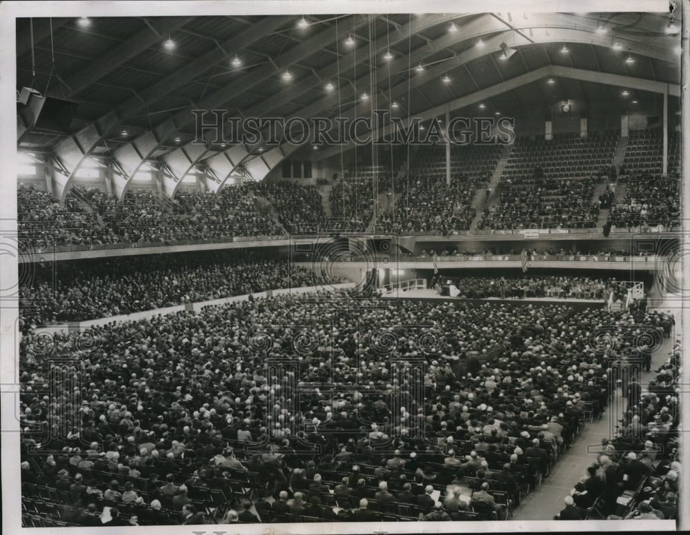 1935 Press Photo Mass meeting held in connection with Townsend Plan Convention - Historic Images