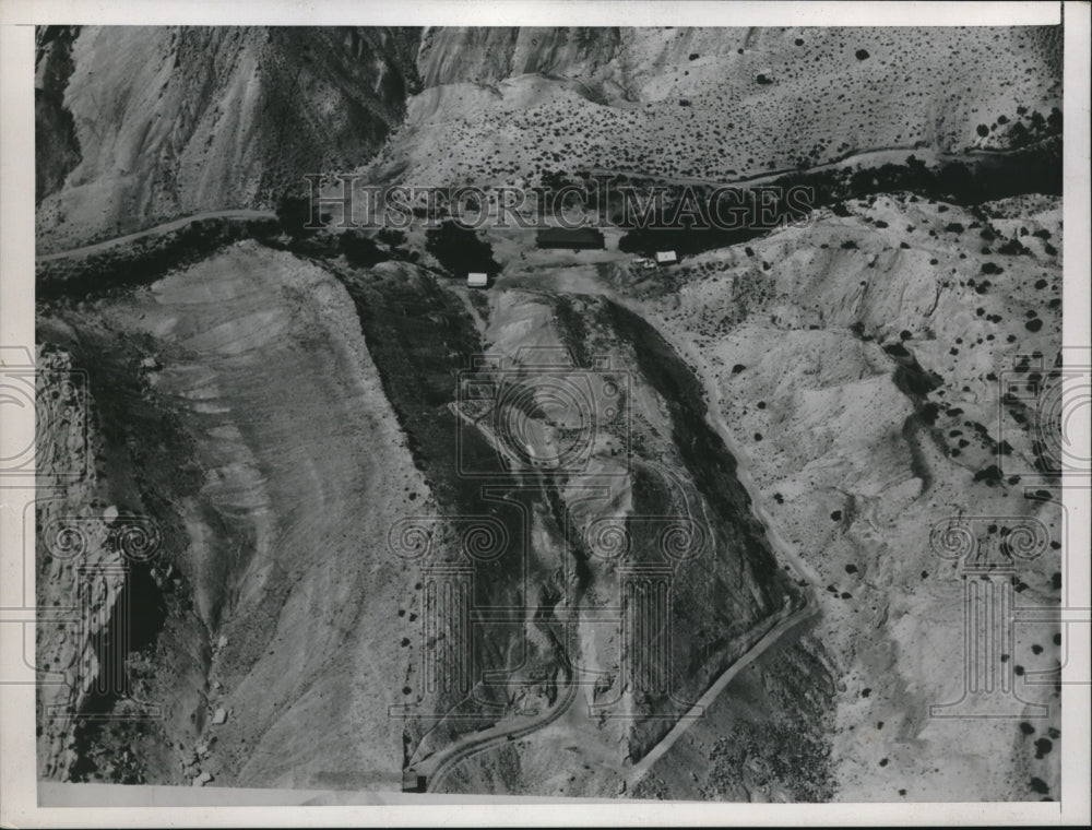 1937 Aerial view of Dinosaur National Monument Site in Utah-Historic Images