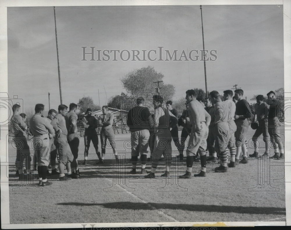 1933 Coach Lou Little Instructs Columbia Football Squad in Tucson-Historic Images