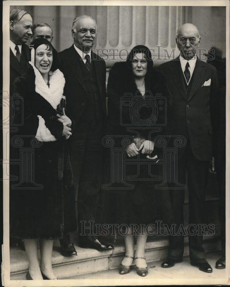 1930 Press Photo J Allmand,VP Curtis,C Deis,Sen, Shortridge, Natl Auditions-Historic Images