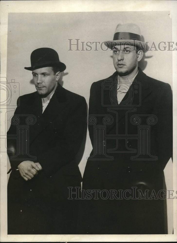 1931 Press Photo John Andrews, Jack Pierce, NY escaped prisoners re caught - Historic Images