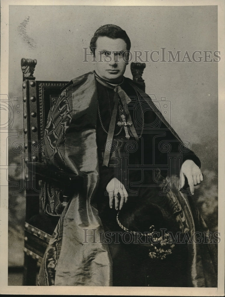 1927 Press Photo Cardinal Maffi To Mediate Between Italian Government - Historic Images