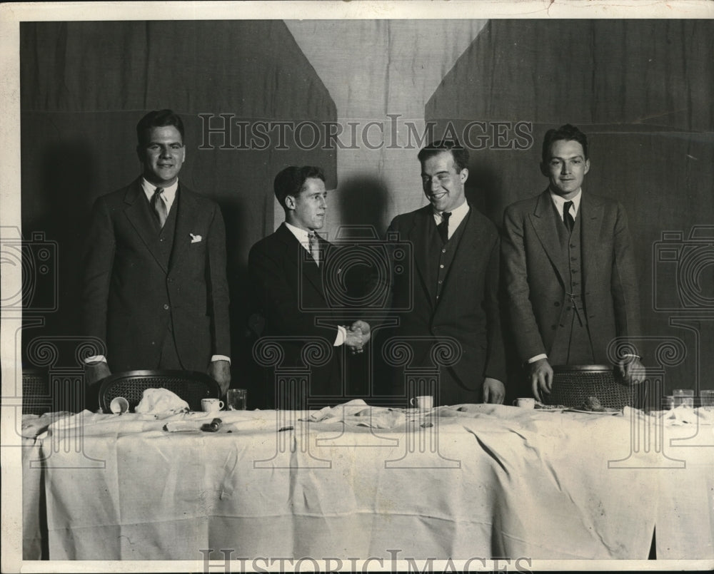 1930 Albie Booth of Yale football team, F Greene,F Vincent,M Stevens - Historic Images