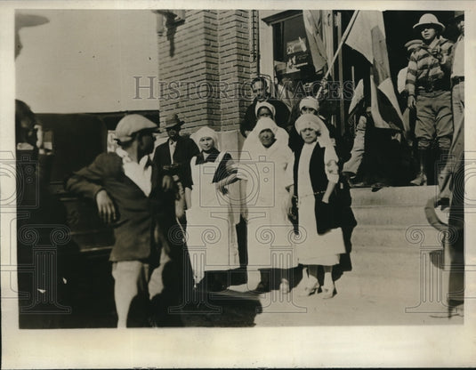 1929 Women Members of Mexico's Blue Cross Ready for Wounded-Historic Images
