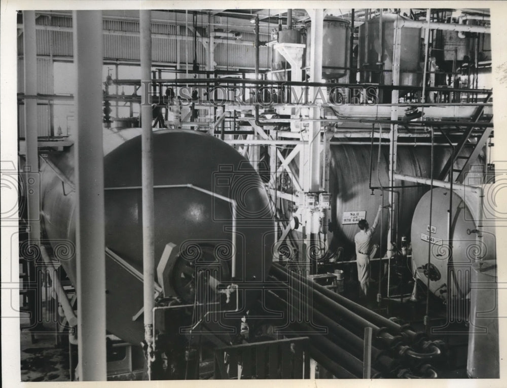 1943 Pipes and Tanks at the Scheneey Distillers Corporations Plant-Historic Images