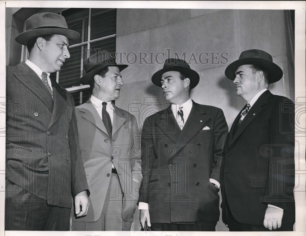 1947 Press Photo Joseph M. Friedman, John Ford Saecher, John Sonnett J. Francis-Historic Images