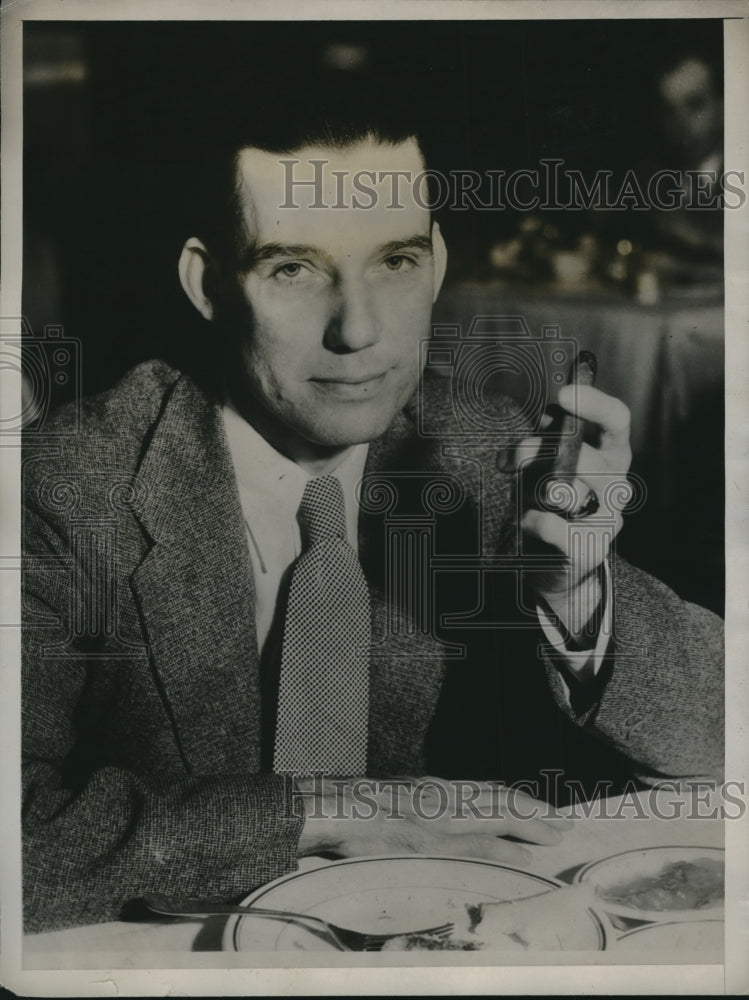 1934 Press Photo Earl J. Forbeck, Dist Pres of Amalgamates Assn. of Iron workesr - Historic Images