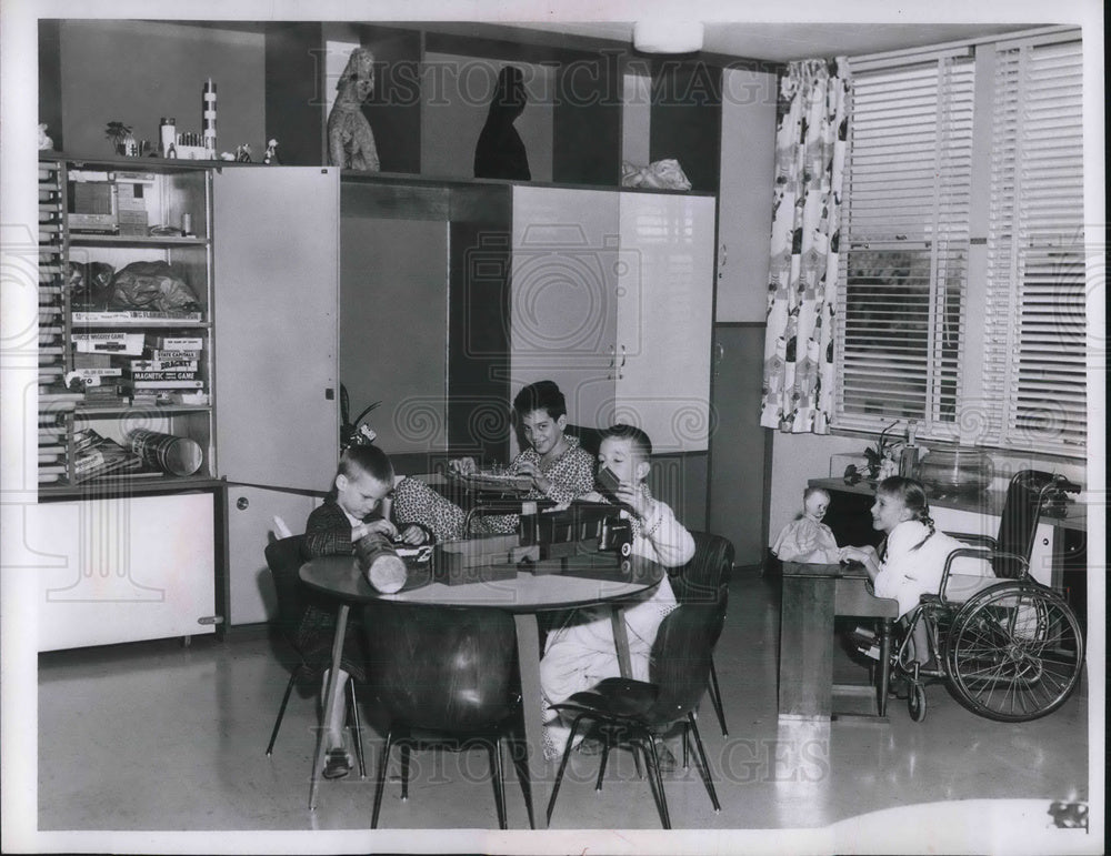 1960 Press Photo Pediatrics playroom at Cleveland Luthren Hospital - neb66150 - Historic Images