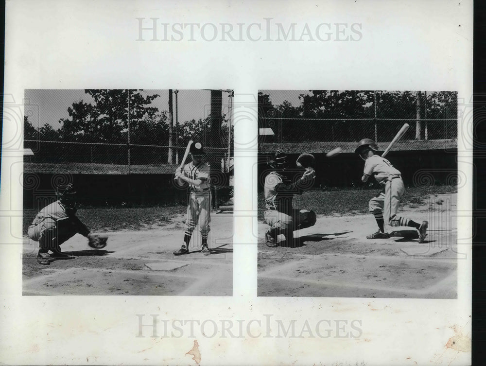 1966 Press Photo Teo young boys playing baseball - neb66216 - Historic Images