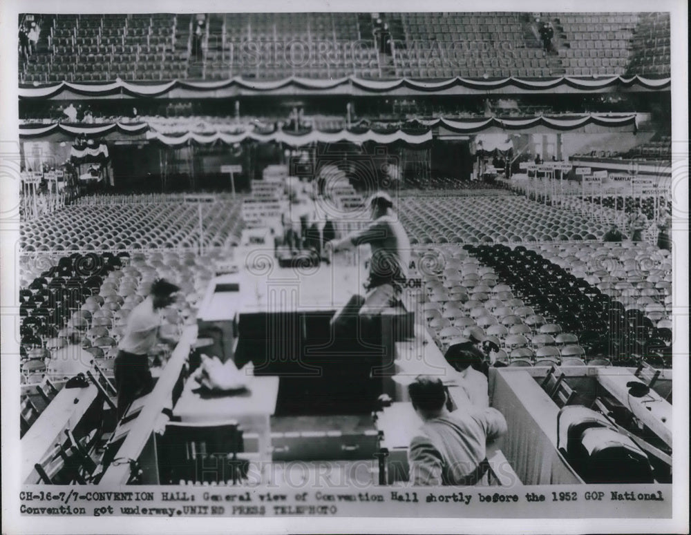 1952 Press Photo View of convention hall shortly before GOP National Convention - Historic Images