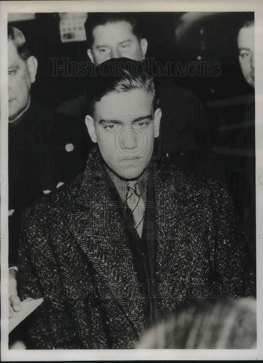1938 Press Photo Edwin Yagee arrested for Stabbing to death of James Fleagle - Historic Images