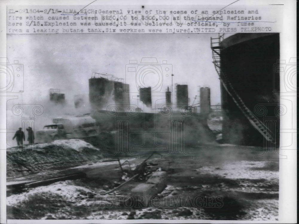 1958 Explosion At The Leonard Refineries In Alma, Michigan - Historic Images