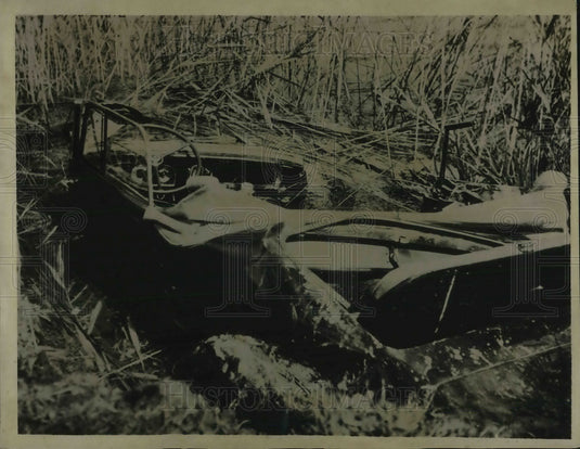 1935 Car in Lake Lucerne where Queen Astrid died  - Historic Images