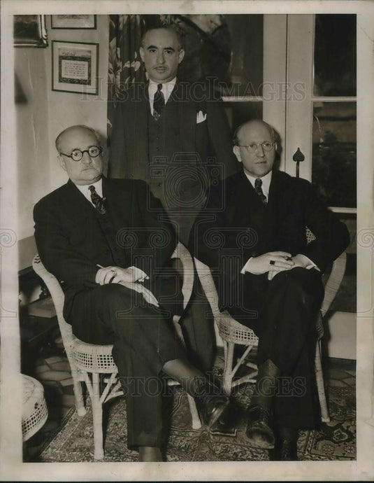 1938 Press Photo Donald Costerm Samuel Rich atty & George Dietrich - neb67333 - Historic Images