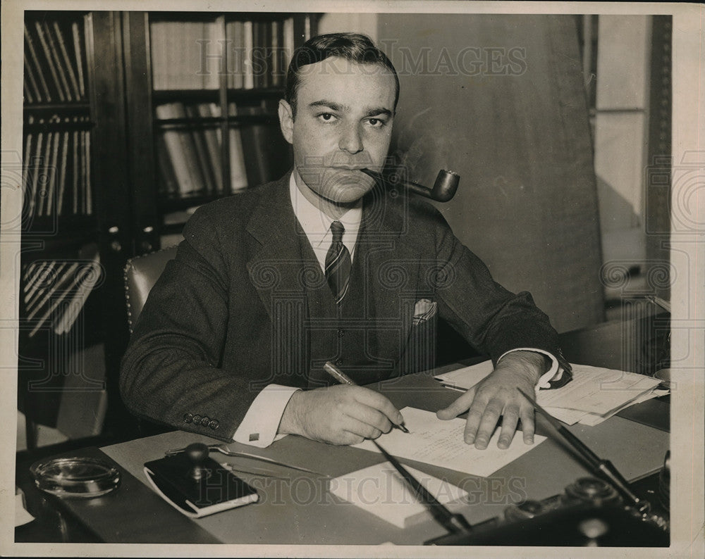 1935 Charles E Wyzanski Jr at his business desk  - Historic Images